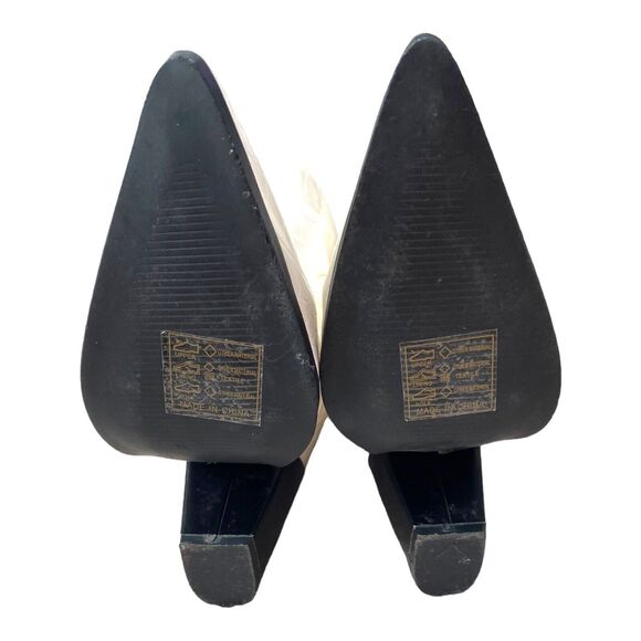 Nasty Gal‎ Faux Croc Fringe Rhinestone White Western Boots Size US Size 6, EU 37 - Picture 10 of 10